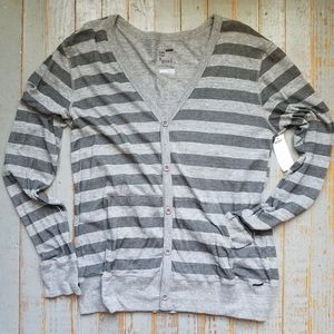 2/$10 PacSun Striped Button Up Cardigan